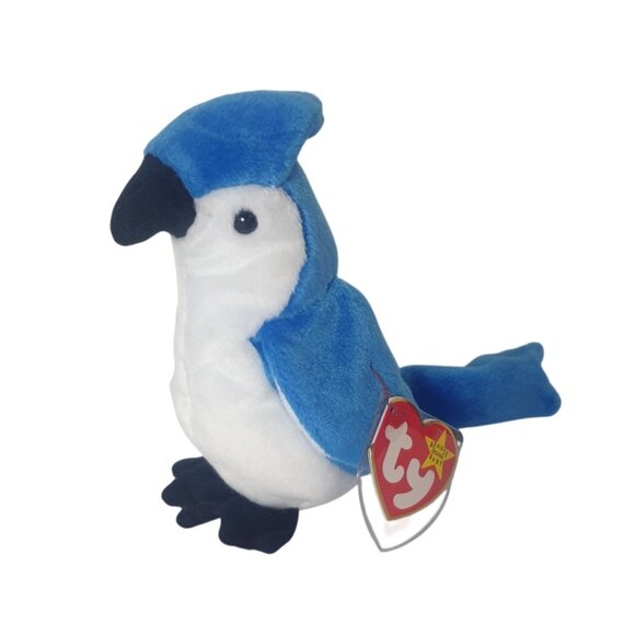 VTG Ty Beanie Babies Rocket Blue Jay 6.5" Plush Toy '97 Collectible - Picture 1 of 8
